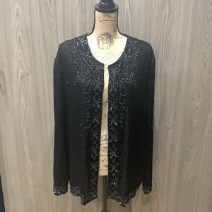 Laurence Kazar Black Sequin Jacket